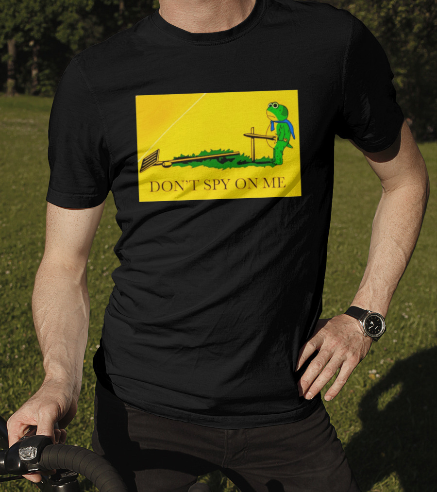 Portland Frog Don't Spy On Me Anti Flock Camera T-Shirt
