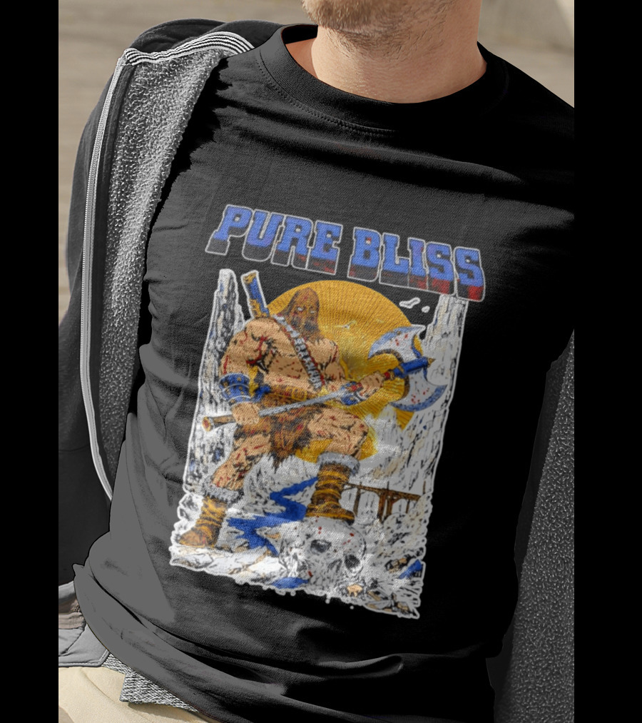 Pure Bliss Barbarian Warrior Axe Skull Fantasy Adventure T-Shirt
