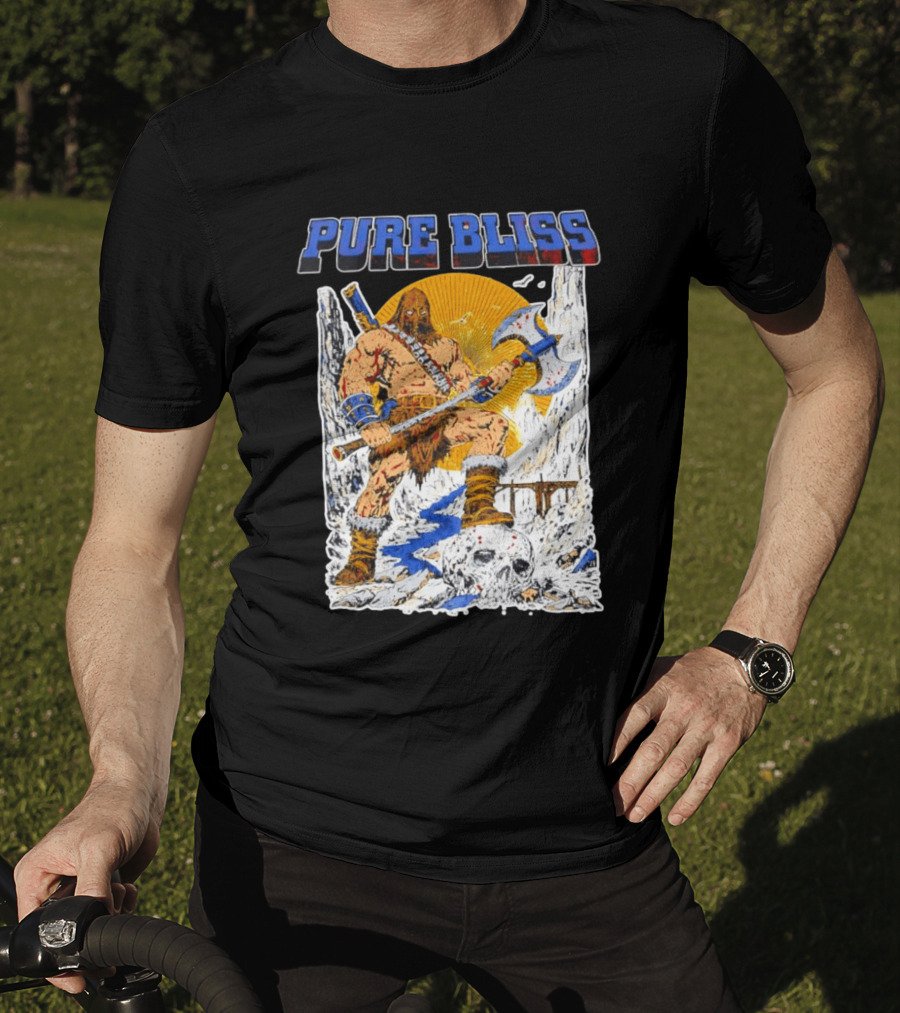 Pure Bliss Barbarian Warrior Axe Skull Fantasy Adventure T-Shirt