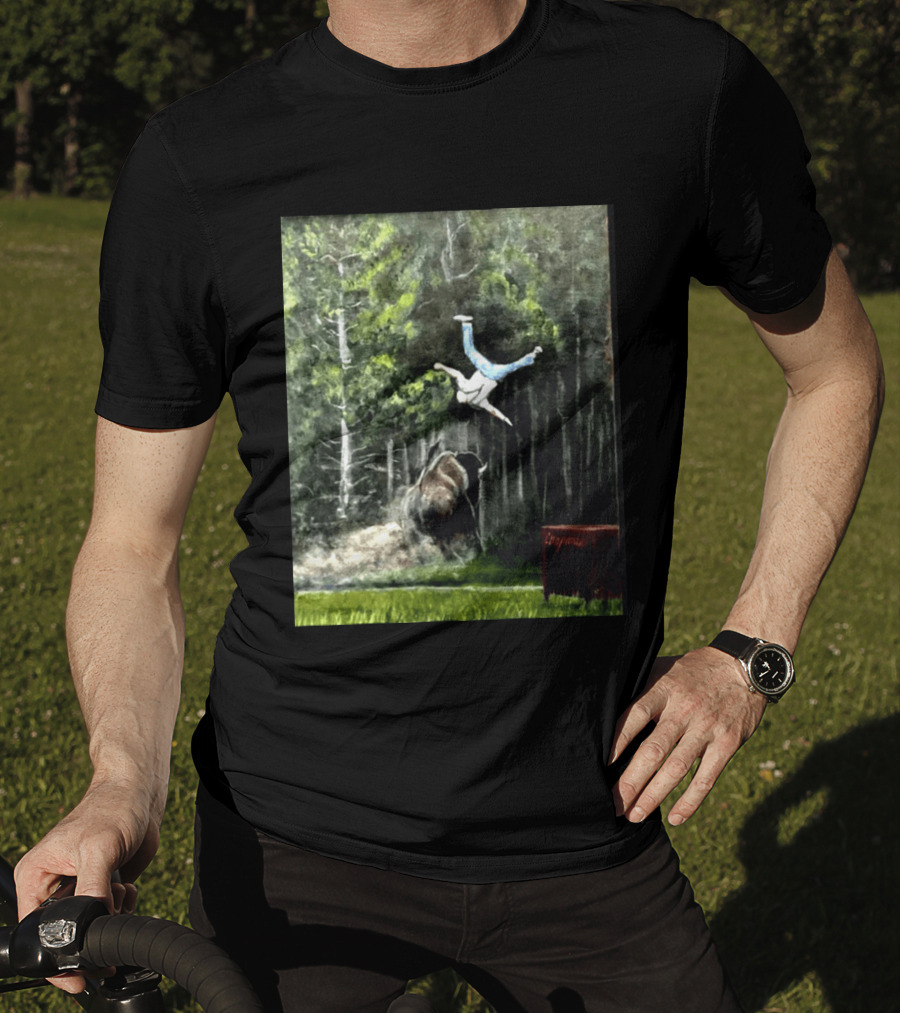 Raccoon Flaming Fart Chaos With Hippo And Unexpected Forest Flip T-Shirt