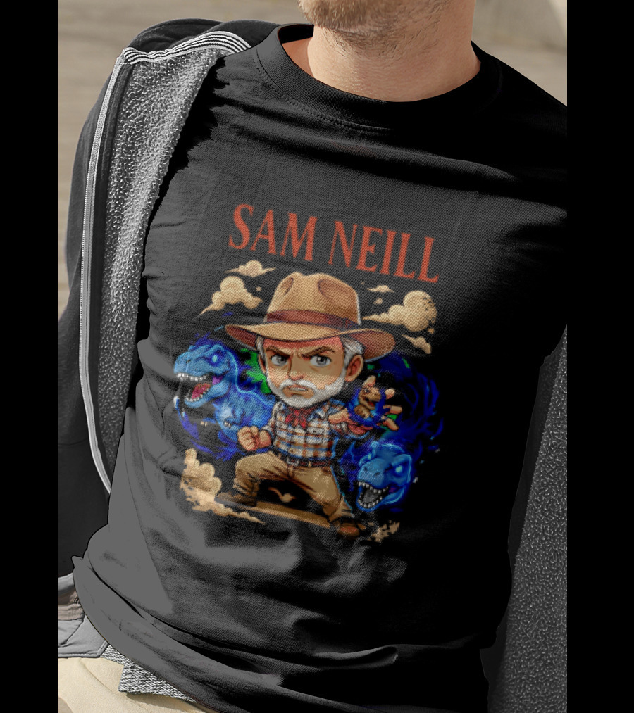 Rest In Peace Sam Neill 1947 2026 Anime Dinosaur Paleontologist Adventure T-Shirt
