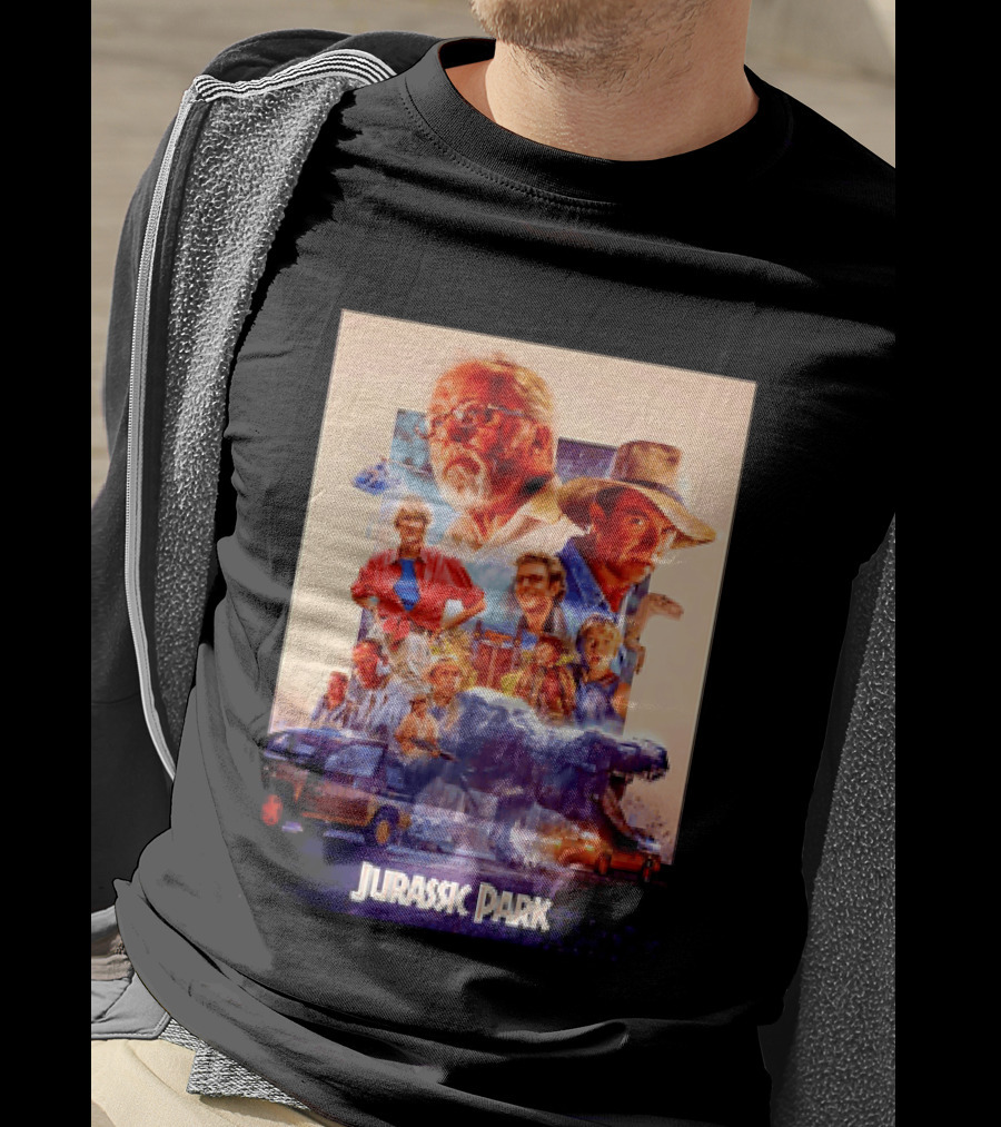 Sam Neill Laura Dern Jeff Goldblum Richard Attenborough Jurassic Park RIP T-Shirt