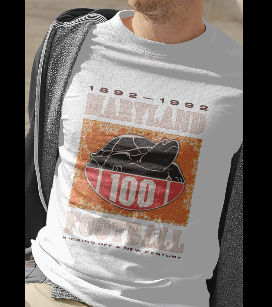 Maryland Football 1892 1992 Centennial Kicking Off A New Century Terps Turtle T-Shirt