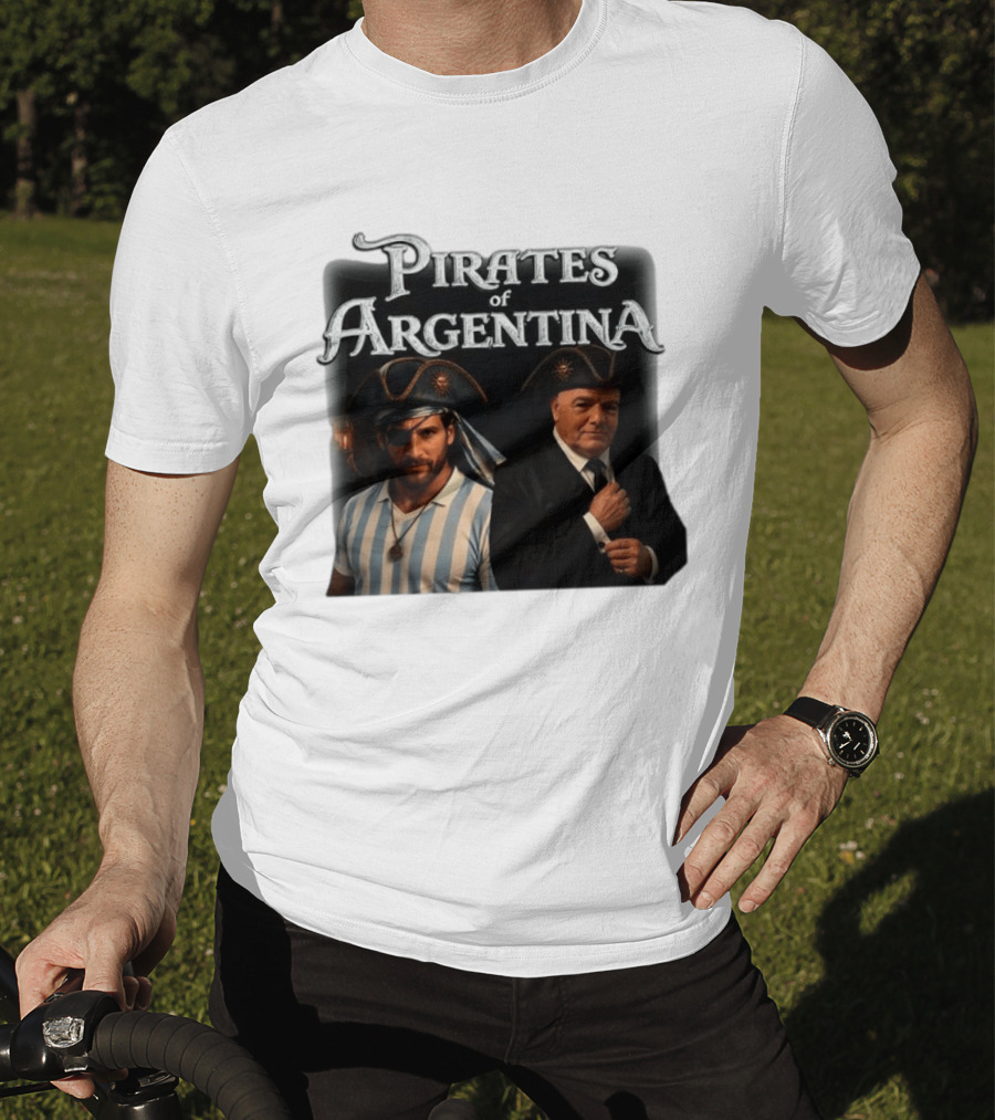 Pirates Of Argentina Messi Infantino Soccer Themed Merchandise T-Shirt