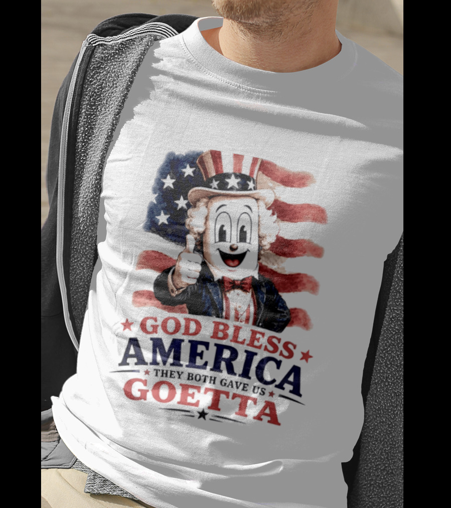 God Bless America They Both Gave Us Goetta USA Flag T-Shirt