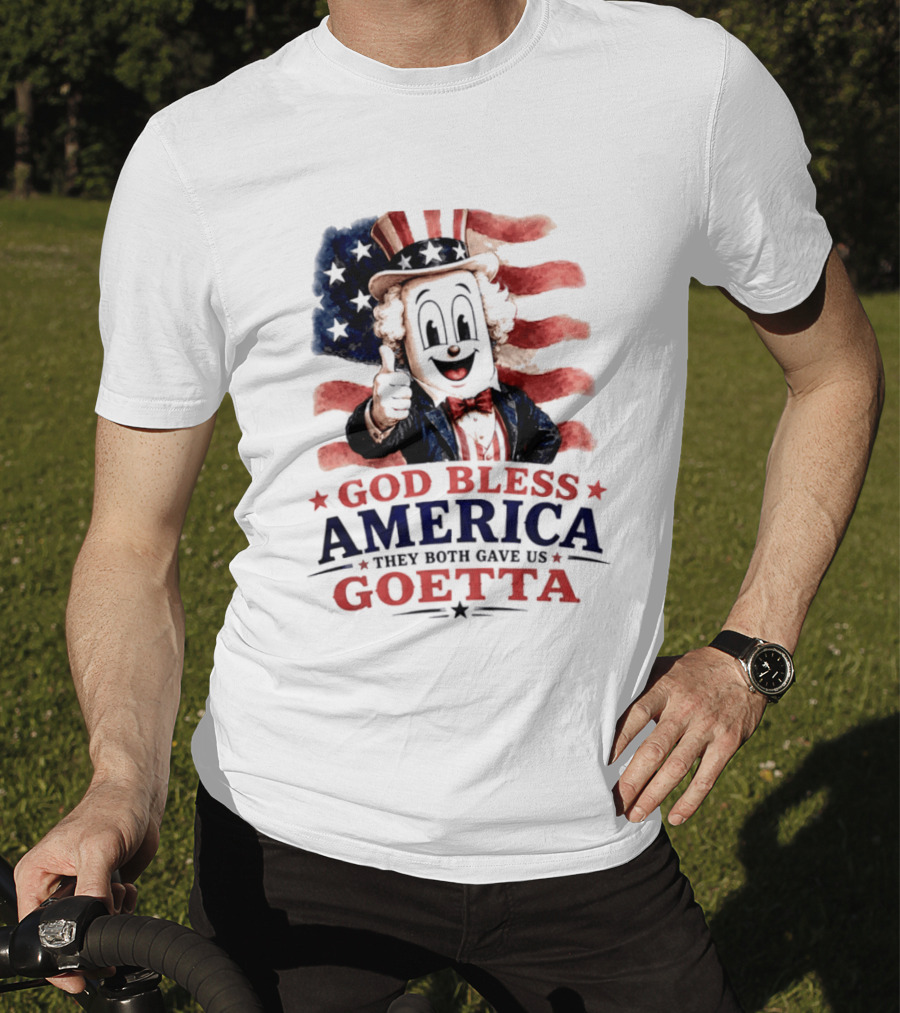 God Bless America They Both Gave Us Goetta USA Flag T-Shirt