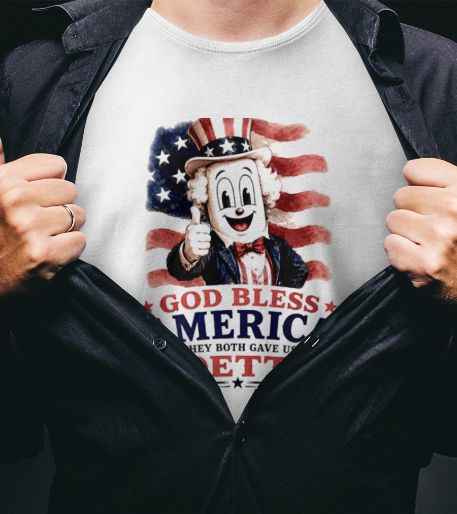 God Bless America They Both Gave Us Goetta USA Flag T-Shirt