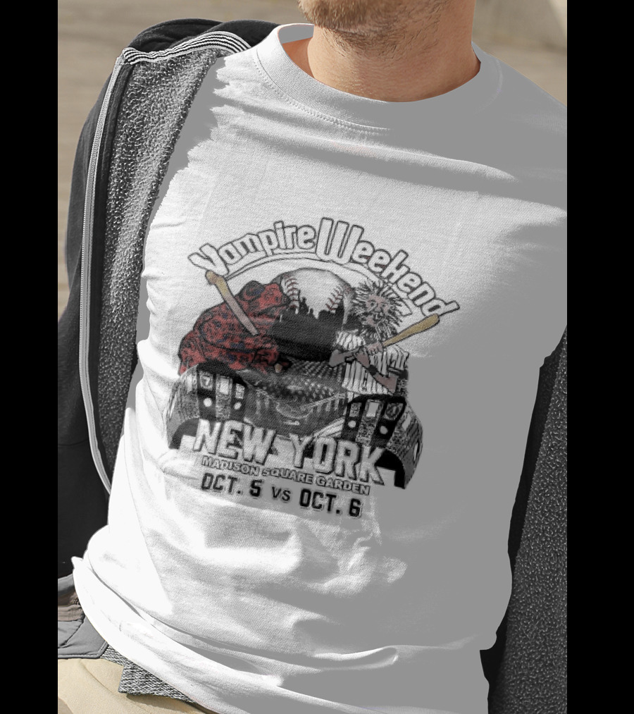 Vampire Weekend Toad Baseball New York Madison Square Garden October T-Shirt