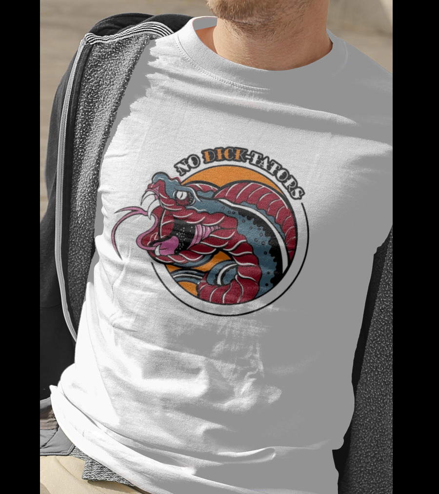 No Dictators Political Satire Snake T-Shirt
