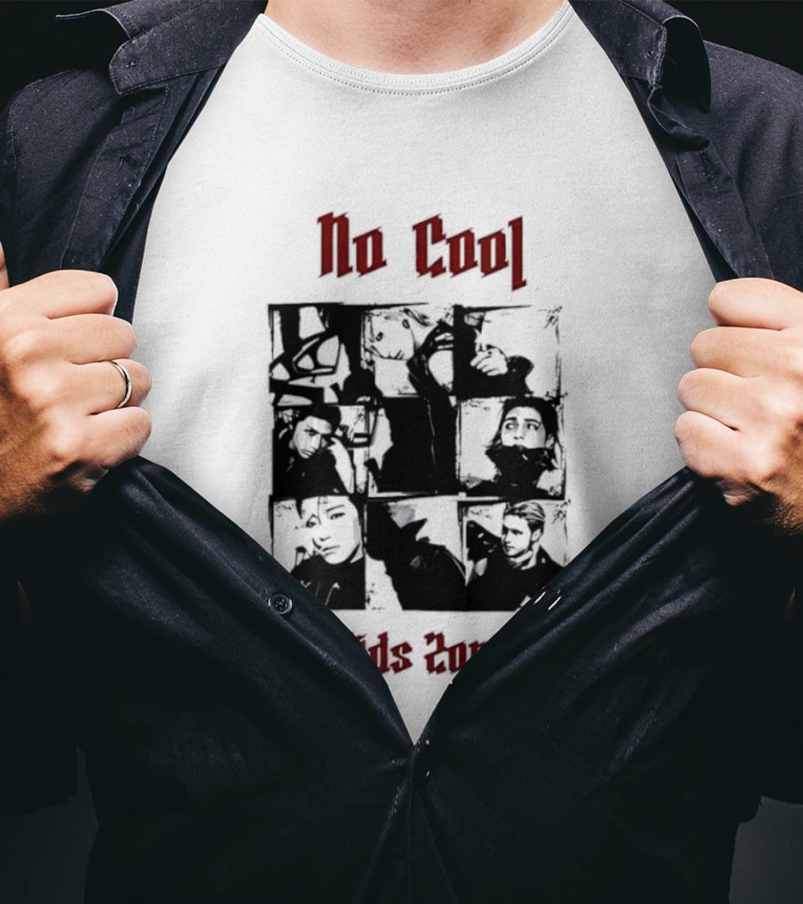 No Cool Kids Zone Photo Collage T-Shirt