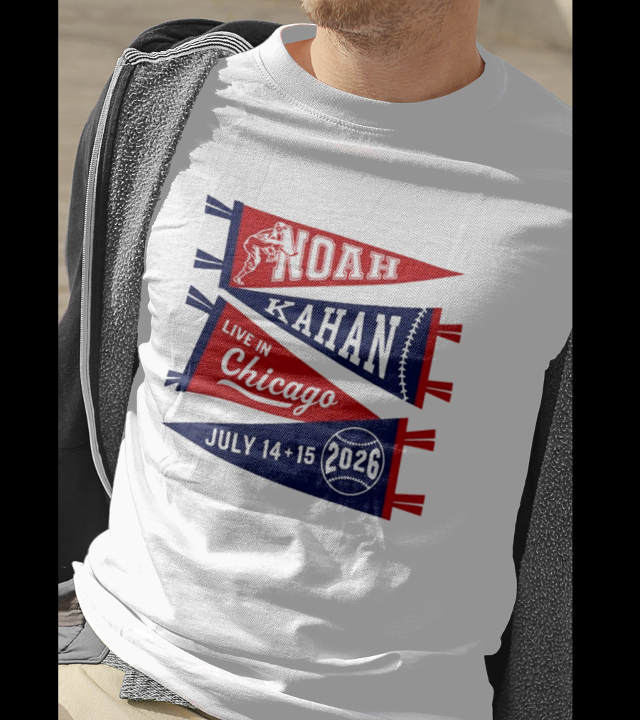 Noah Kahan Wrigley Field Chicago July 14 15 2026 Event Pennant T-Shirt