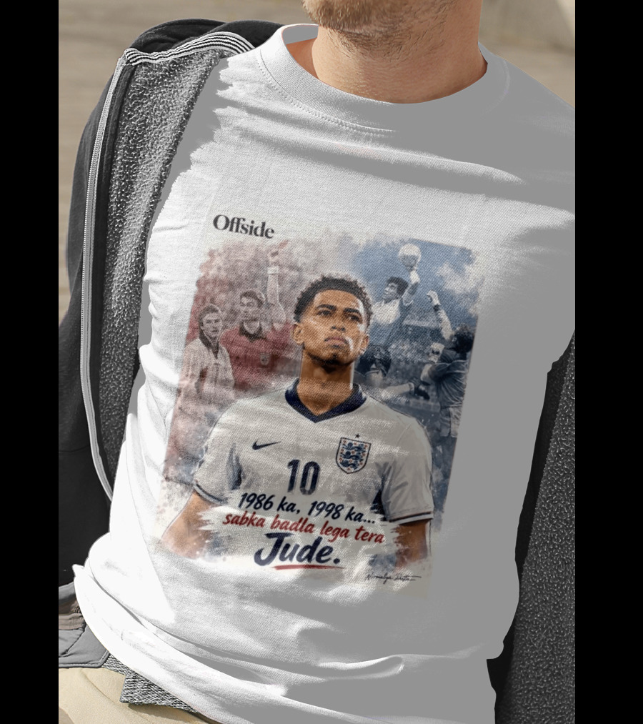 Offside 1986 1998 Sabka Badla Lega Tera Jude Bellingham T-Shirt