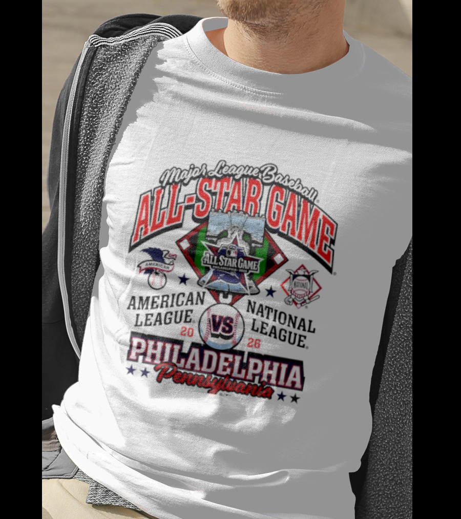 Major League Baseball All Star Game 2026 Philadelphia American League Vs National League T-Shirt