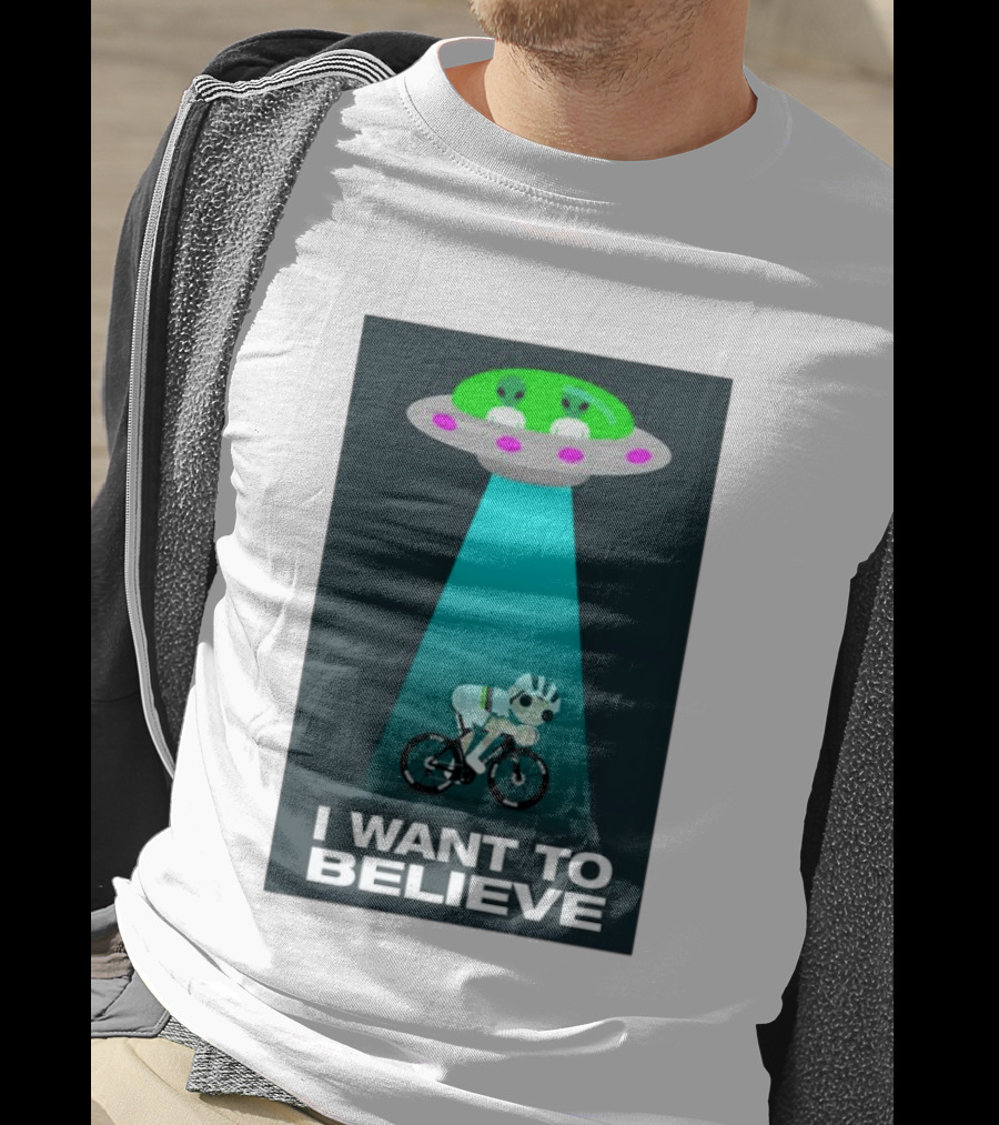 Pogacar UFO Cycling Aliens I Want To Believe T-Shirt