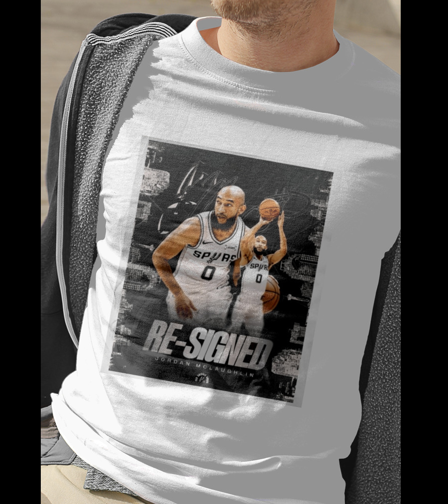 Re Signed Jordan McLaughlin Spurs Basketball San Antonio T-Shirt