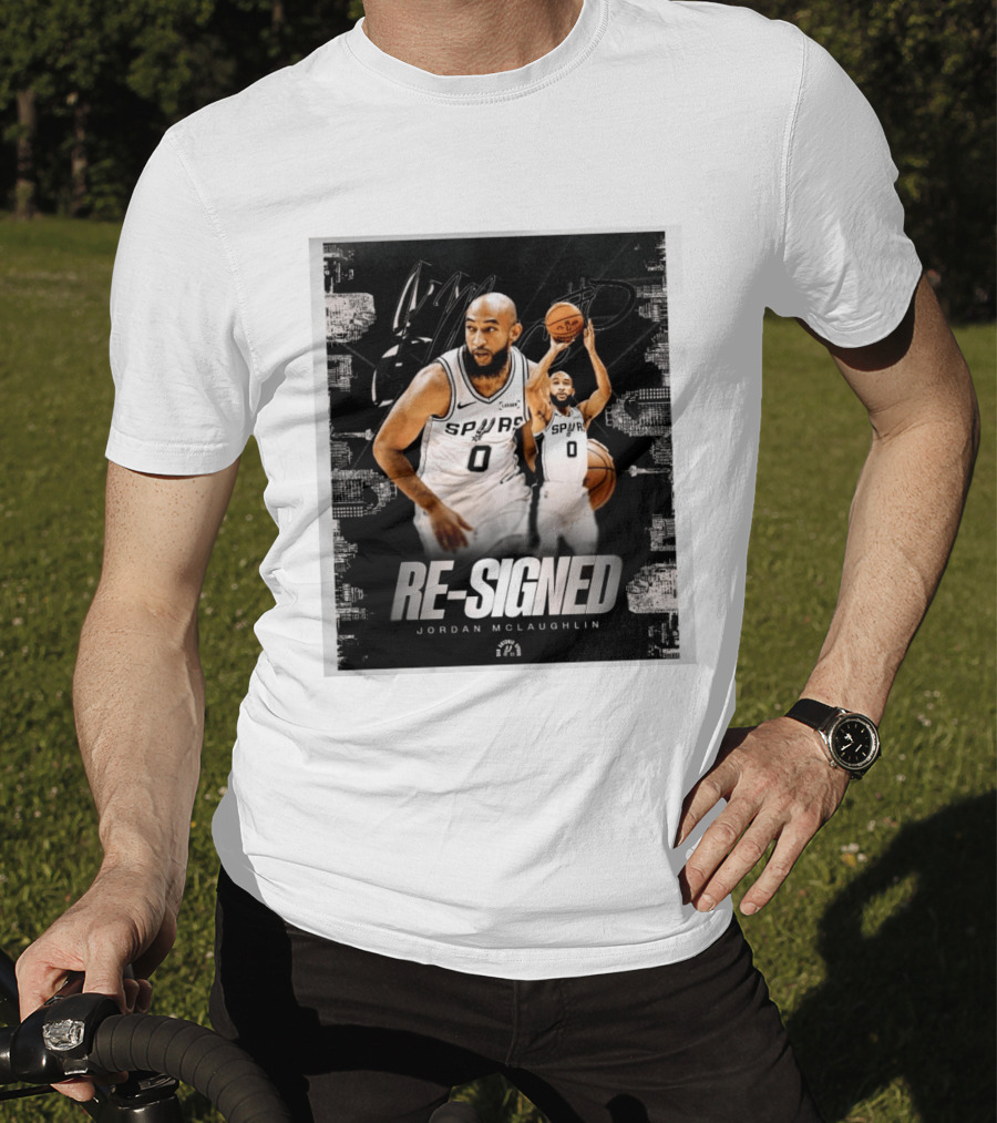 Re Signed Jordan McLaughlin Spurs Basketball San Antonio T-Shirt