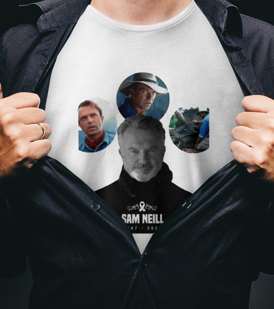 Sam Neill 1947 2026 Jurassic T-Shirt