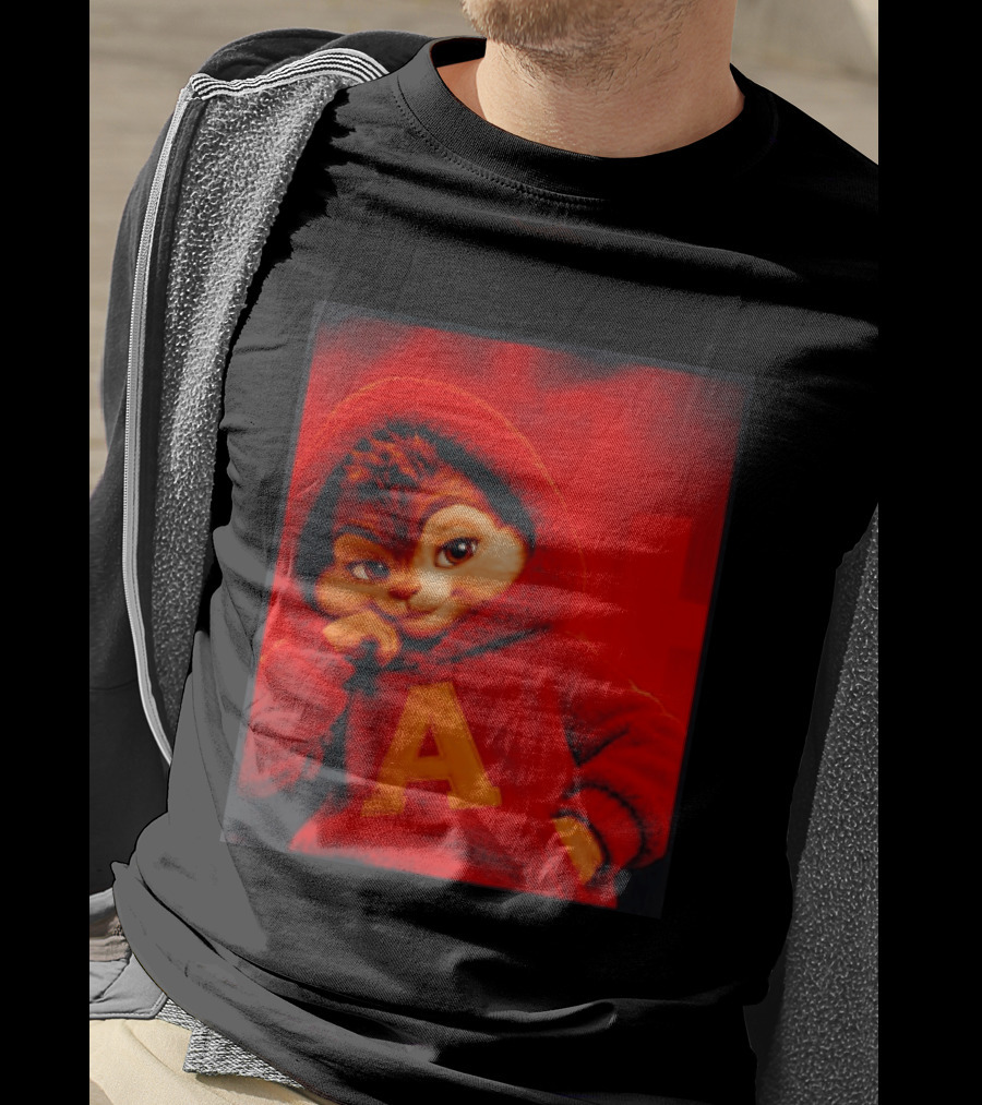 Alvin And The Chipmunks Red A Letter T-Shirt
