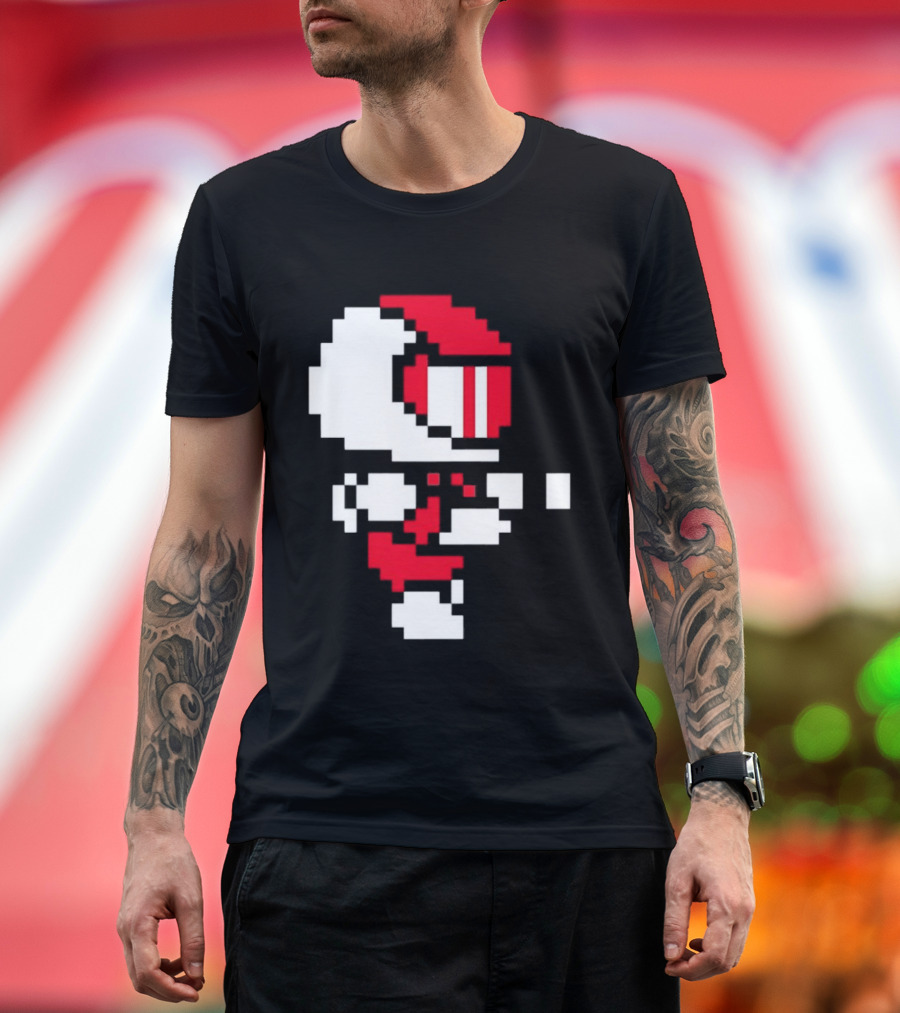 Arcade Pixel Racing Driver Fast Track Helmet Retro Game T-Shirt
