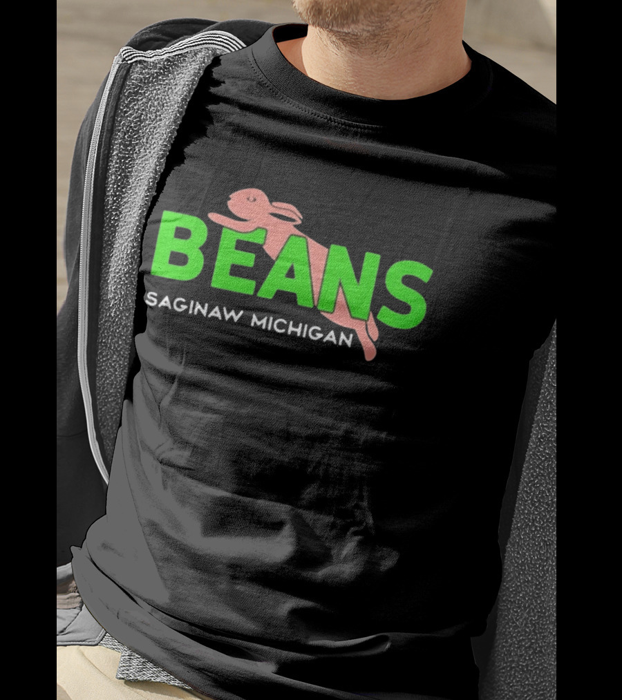 Beans Saginaw Michigan Pink Rabbit T-Shirt
