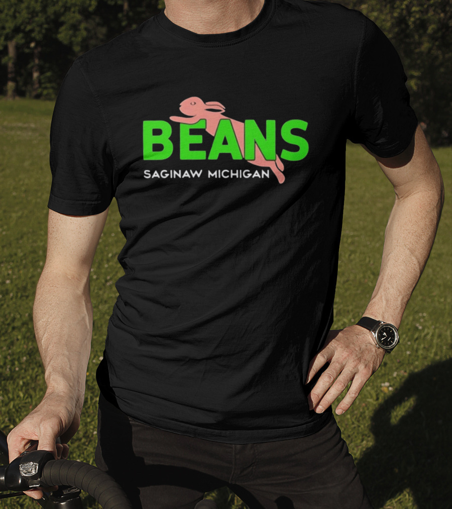 Beans Saginaw Michigan Pink Rabbit T-Shirt