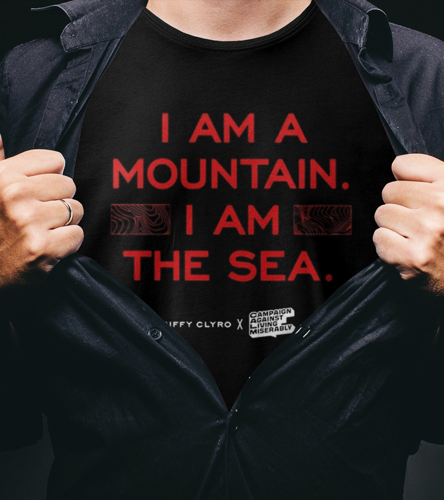 Biffy Clyro I Am A Mountain I Am The Sea CALM Lifelines Collaboration T-Shirt