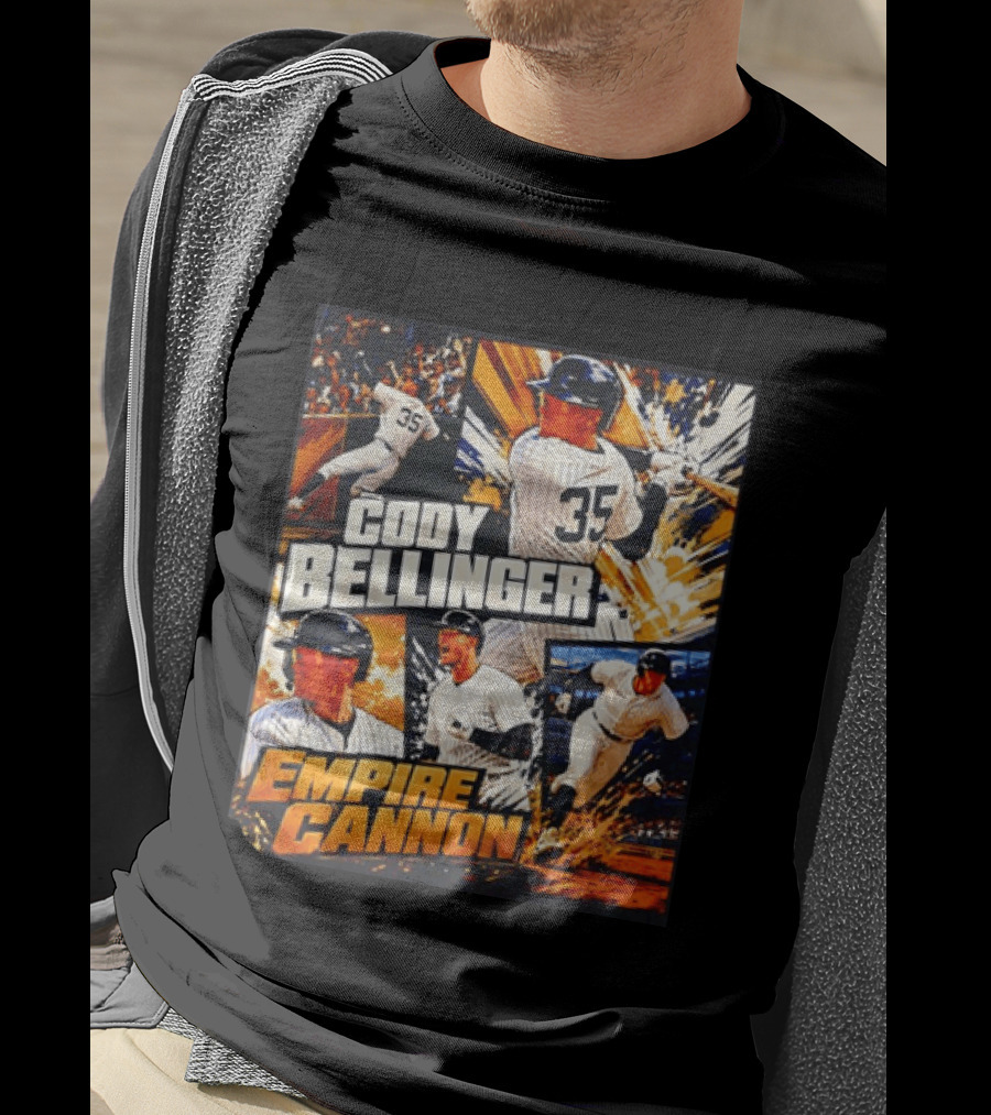 Cody Bellinger Empire Cannon 35 Baseball Action Collage T-Shirt