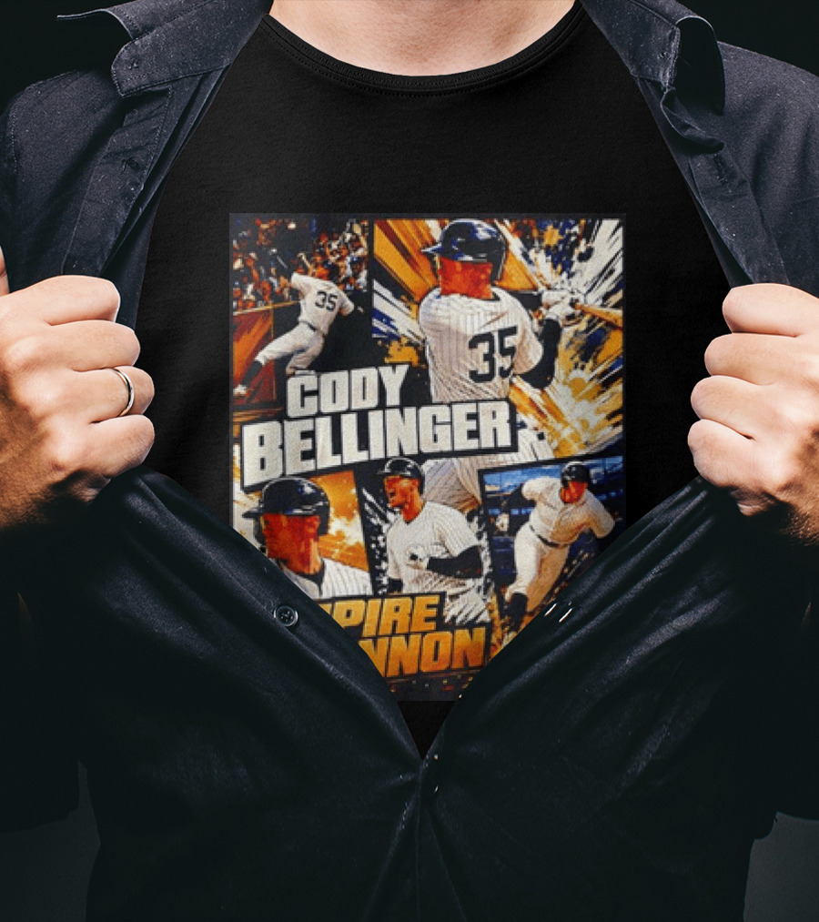 Cody Bellinger Empire Cannon 35 Baseball Action Collage T-Shirt
