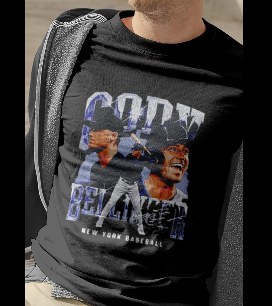 Cody Bellinger New York Baseball Player Portrait Collage T-Shirt