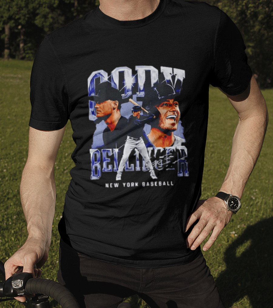 Cody Bellinger New York Baseball Player Portrait Collage T-Shirt