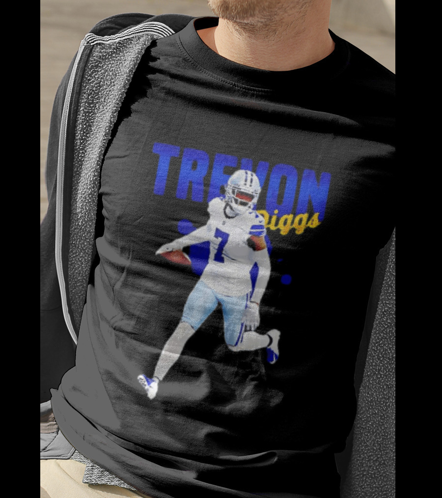 Trevon Diggs Dallas Cowboys Number 7 Running With Football T-Shirt