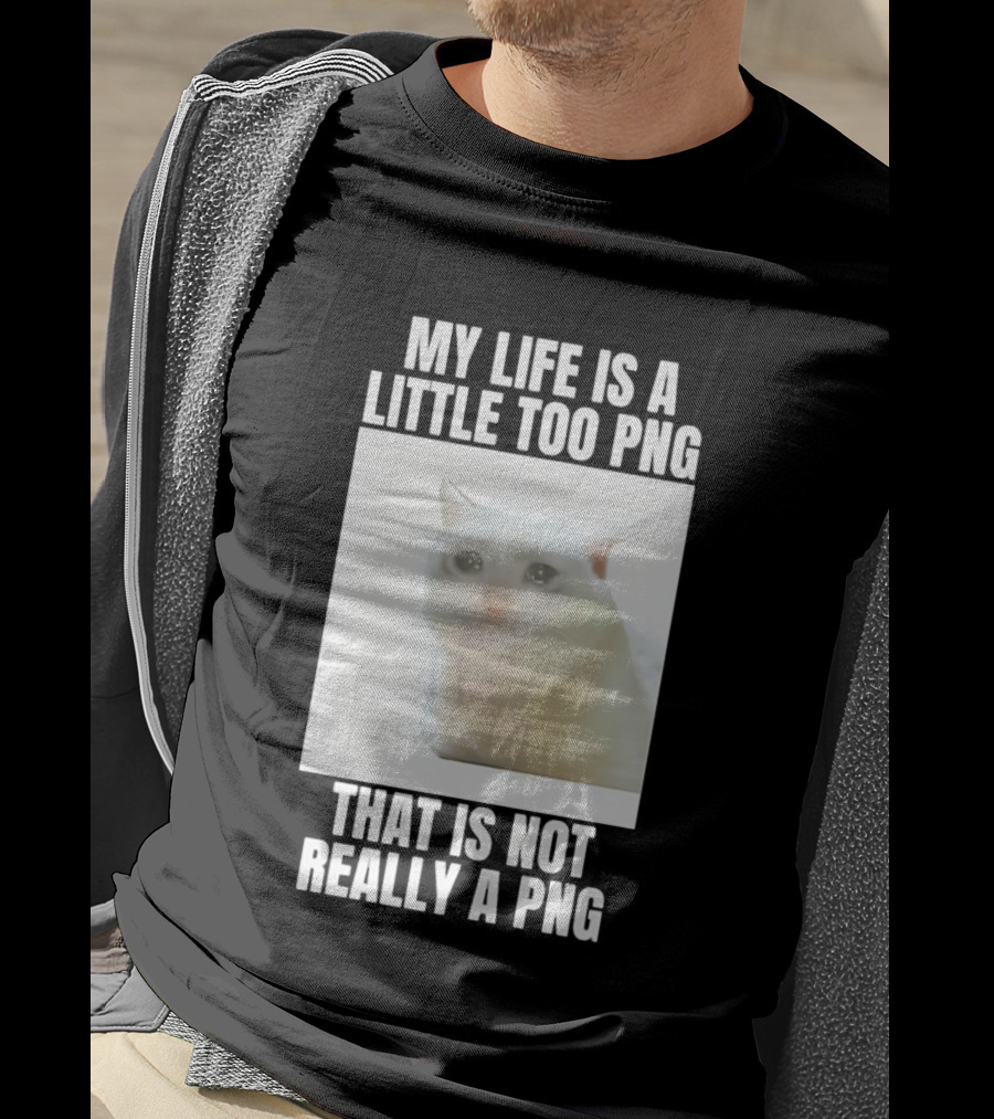 My Life Is A Little Too PNG That Is Not Really A PNG Cat Meme T-Shirt