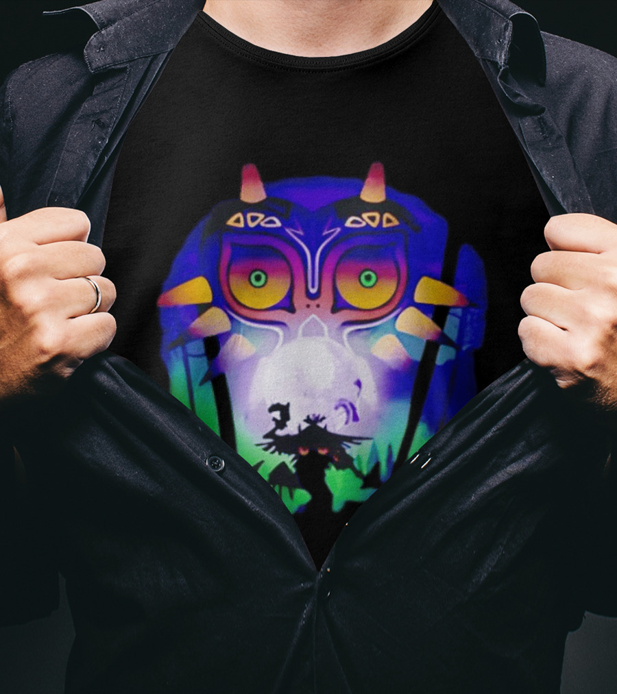 Majora's Mask Legend Of Zelda Skull Kid And Moon T-Shirt