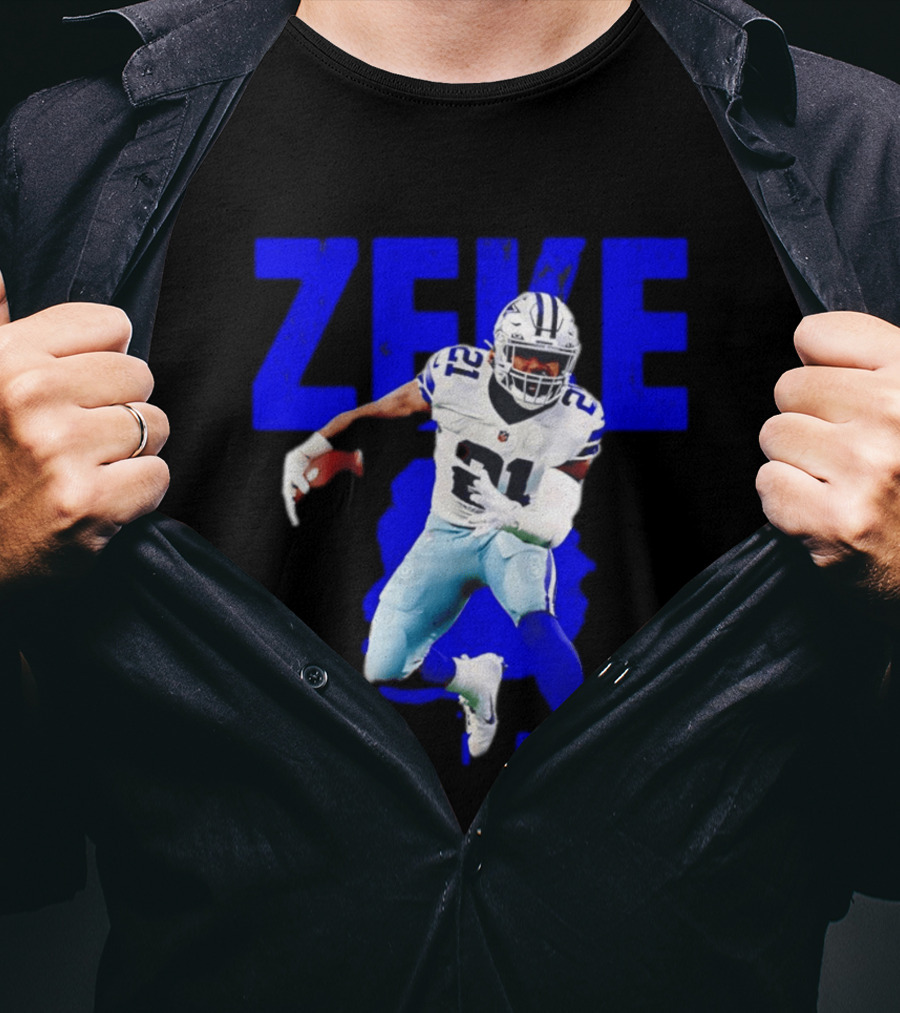 Dallas Cowboys Ezekiel Elliott Running Zeke 21 T-Shirt