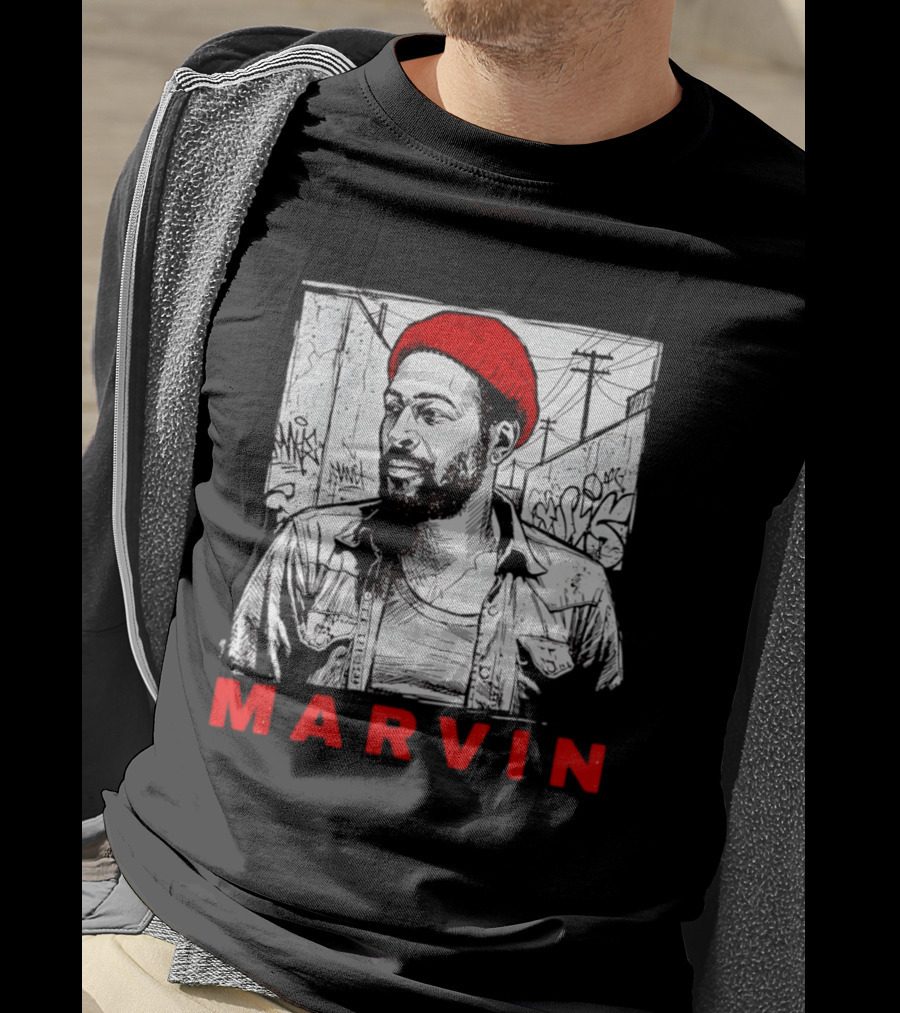 Marvin Gaye Urban Graffiti Style R&B Legend T-Shirt