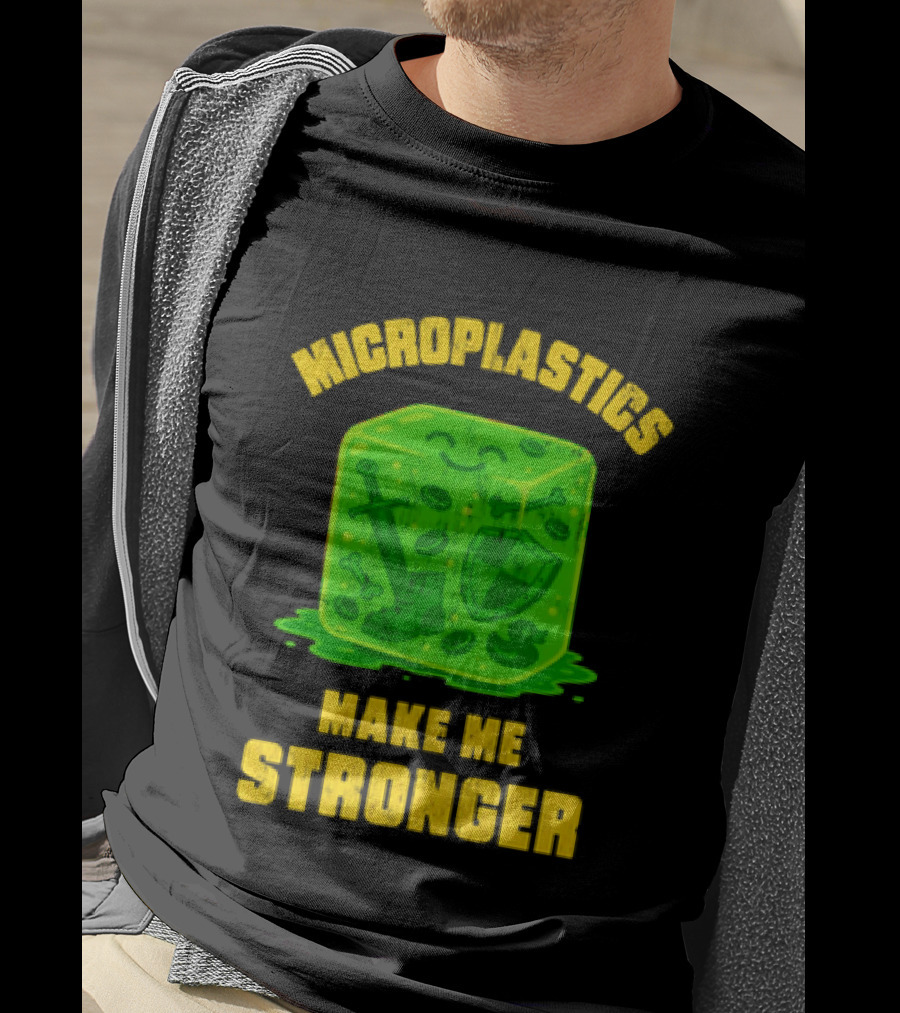 Microplastics Make Me Stronger Gelatinous Block Sword Shield Boot T-Shirt