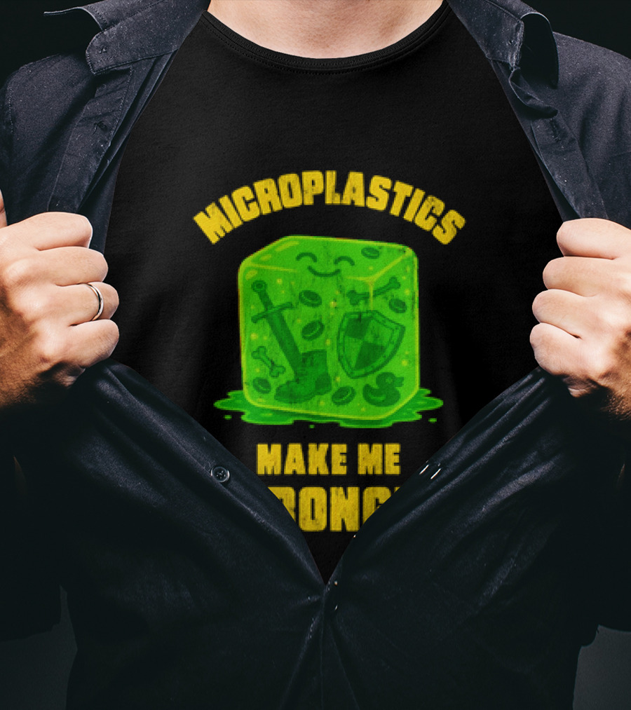 Microplastics Make Me Stronger Gelatinous Block Sword Shield Boot T-Shirt