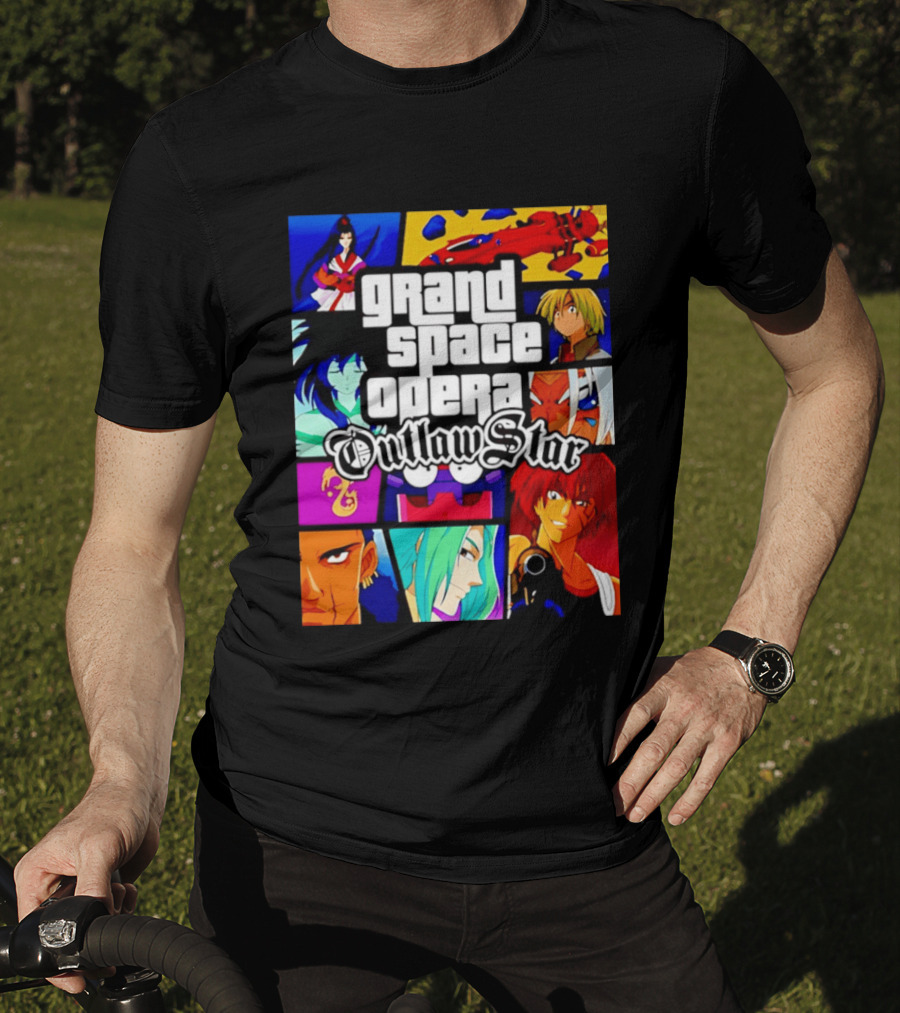 Grand Space Opera Outlaw Star Anime Characters Collage T-Shirt
