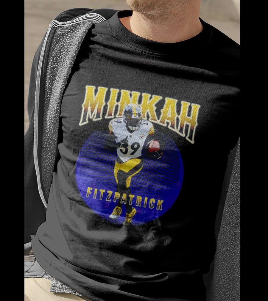 Minkah Fitzpatrick Steelers Number 39 Running Football T-Shirt