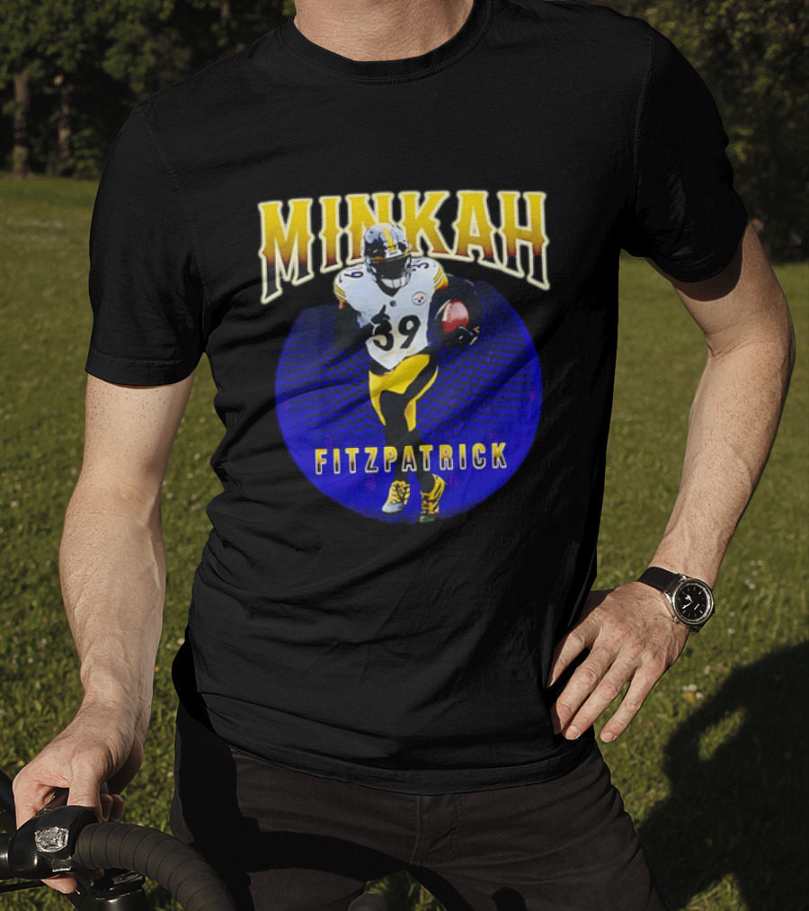 Minkah Fitzpatrick Steelers Number 39 Running Football T-Shirt
