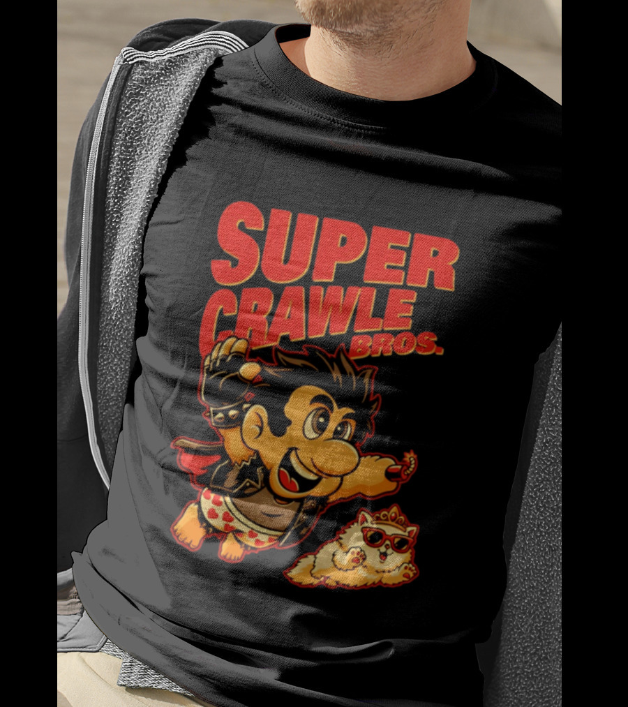 Super Crawler Bros Crowned Cat Rocker T-Shirt