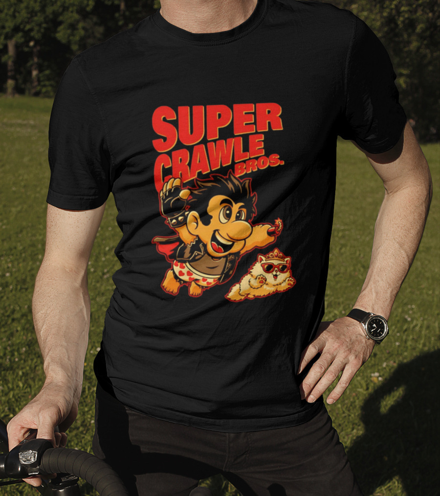 Super Crawler Bros Crowned Cat Rocker T-Shirt