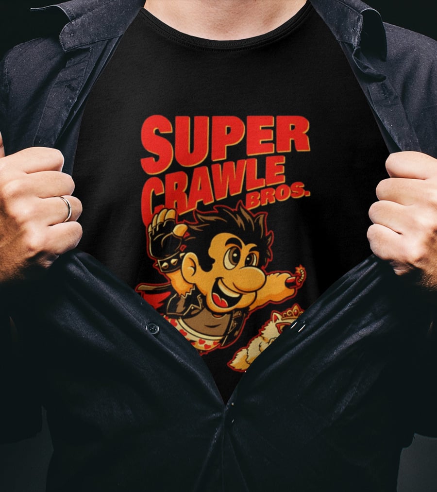Super Crawler Bros Crowned Cat Rocker T-Shirt