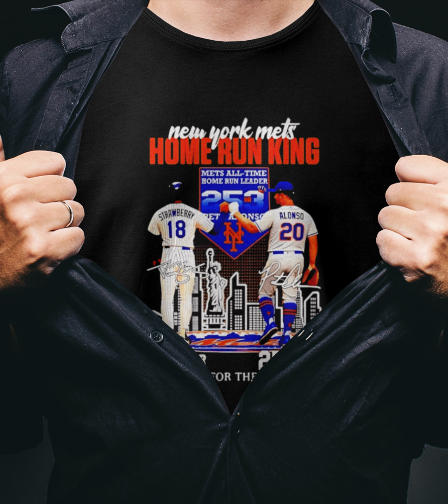 New York Mets Home Run King Celebration Darryl Strawberry And Pete Alonso Thank You For The Memories T-Shirt