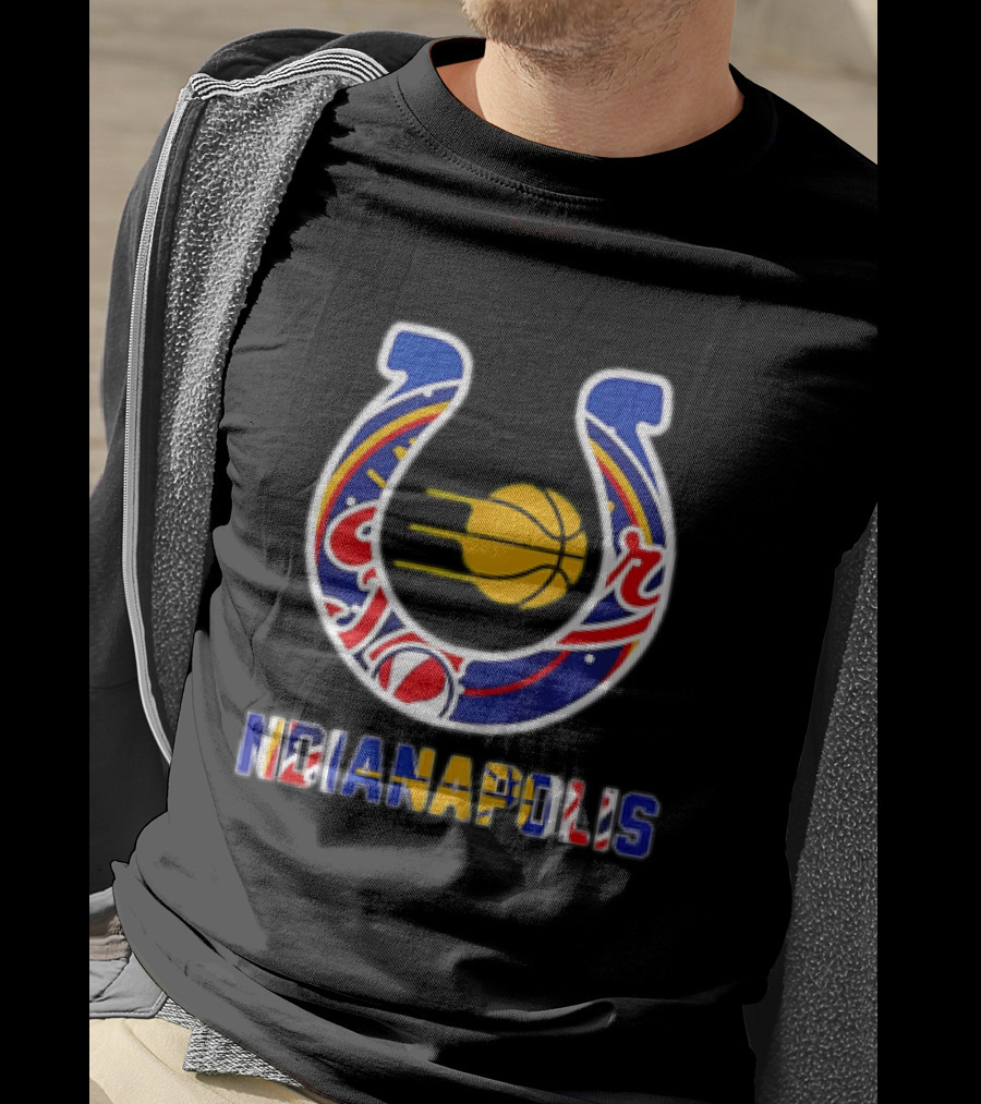 Indianapolis Colts Horseshoe Basketball Combined T-Shirt