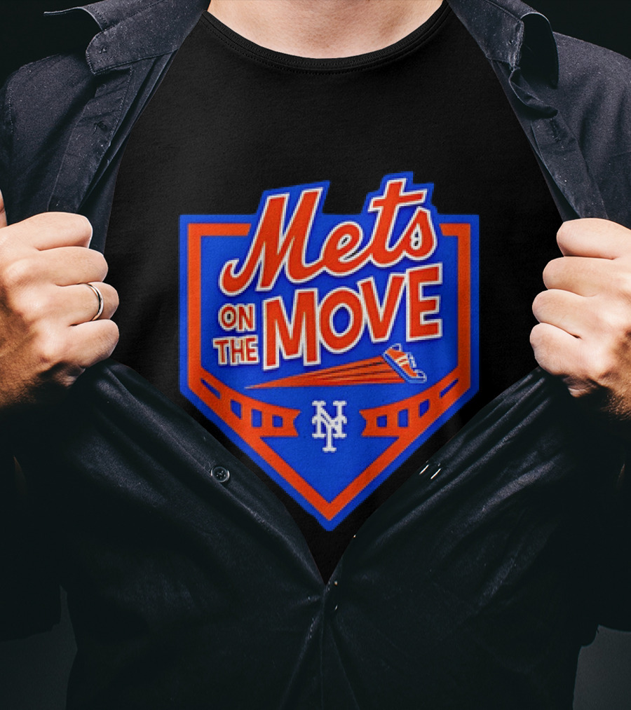 Mets On The Move New York NY Baseball Sneaker T-Shirt