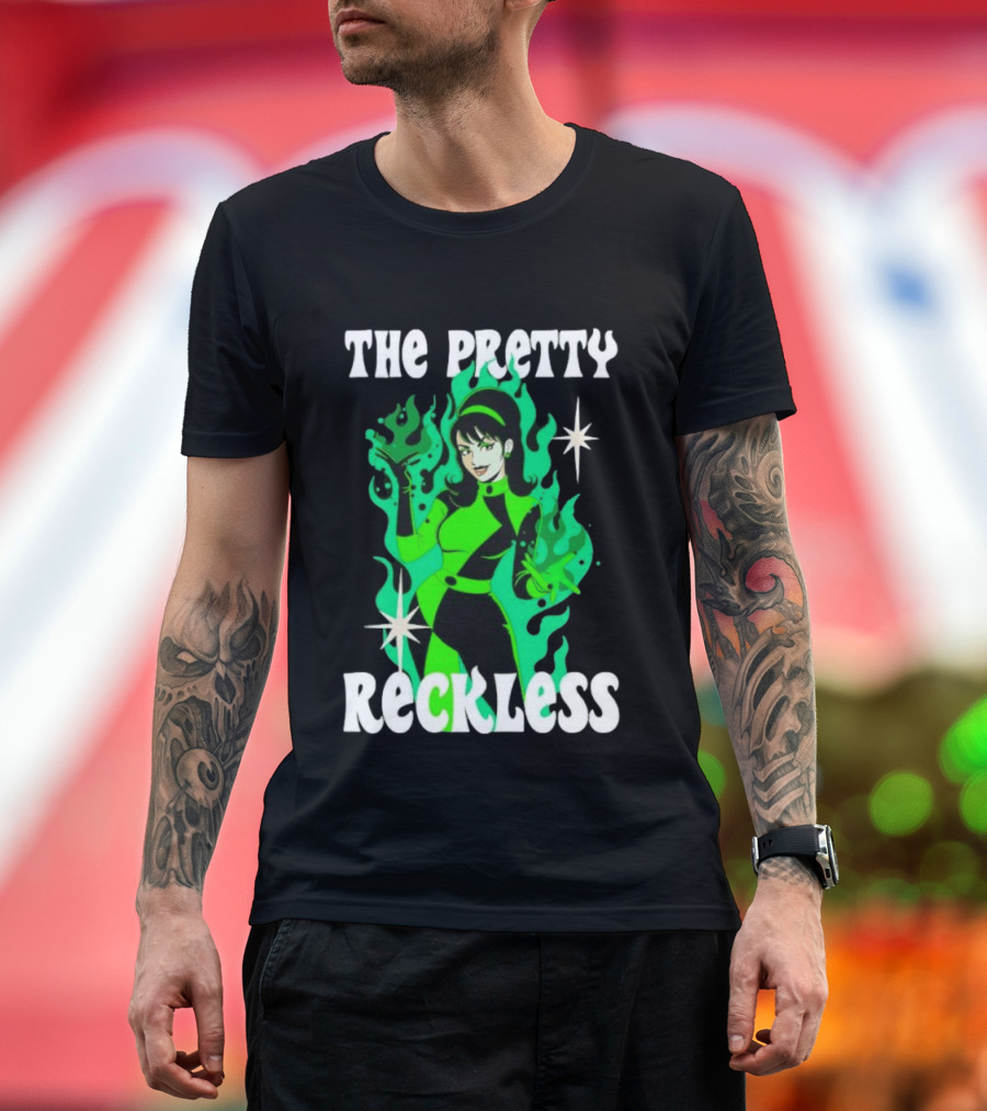 The Pretty Reckless Green Flame Witch Taylor Momsen T-Shirt