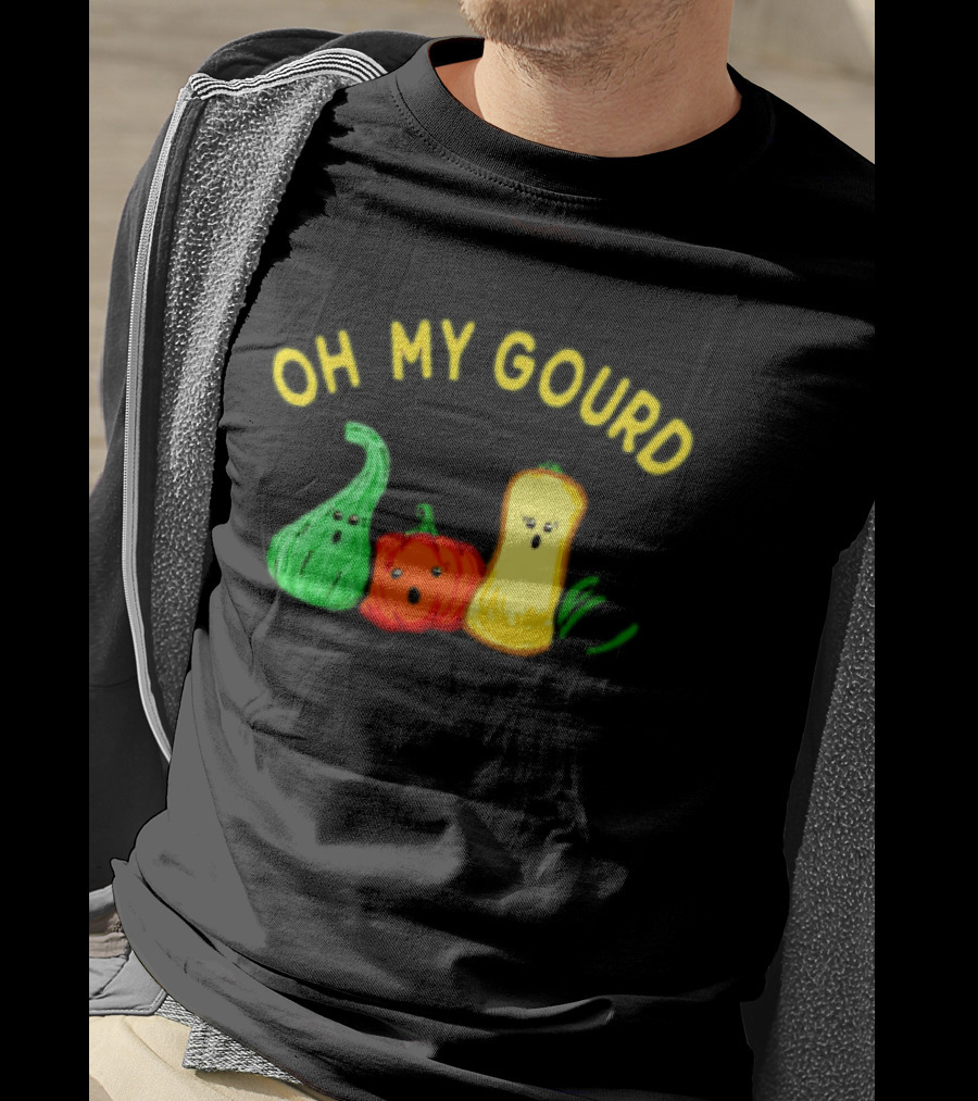Oh My Gourd Funny Vegetable Trio Playful Pun T-Shirt