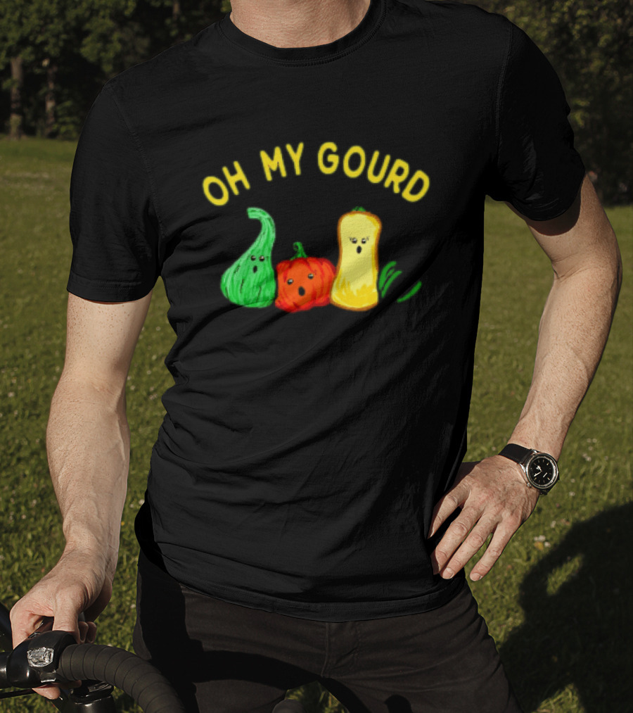 Oh My Gourd Funny Vegetable Trio Playful Pun T-Shirt