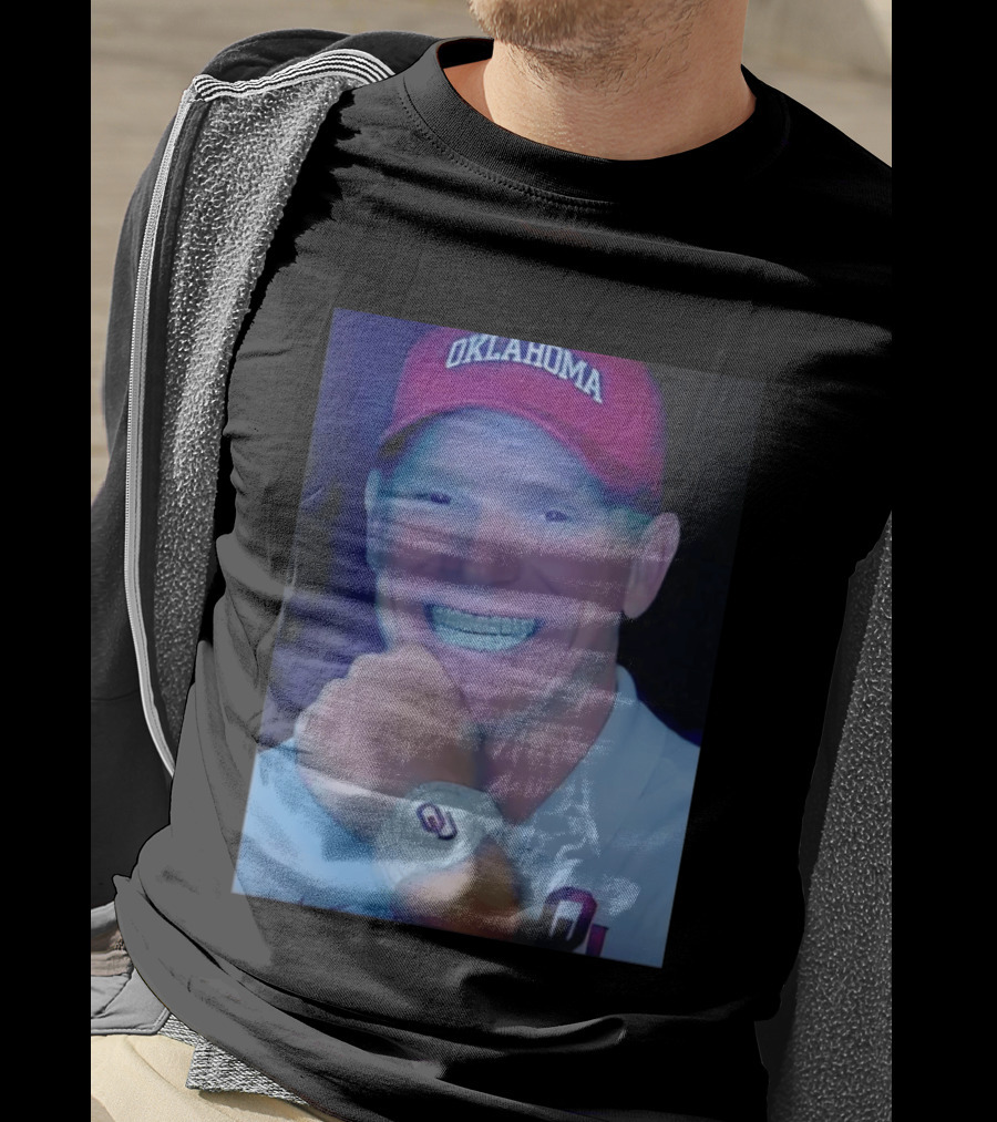 Oklahoma Sooners Brent Venables Smiling With Grill And OU T-Shirt